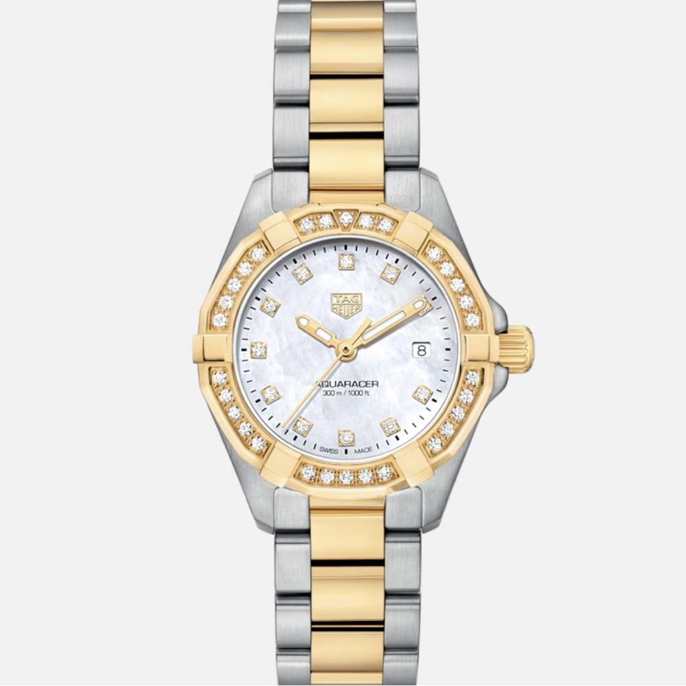 TAGHeuer Wmns Aquaracer Diamond 18kt TwoTone Watch